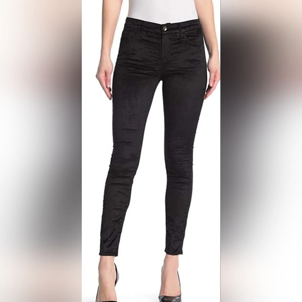 NWT Splendid Womens Velour Skinny Jean Scarlet or Black Size 25